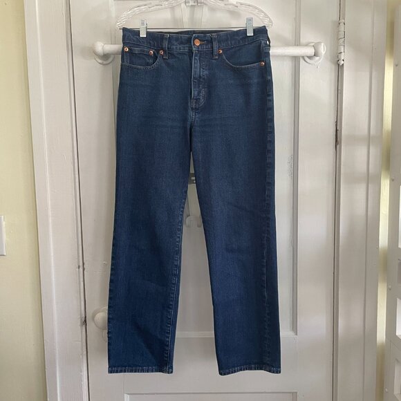 J. Crew High-Rise '90s Classic Straight Jean in Rinse Wash | Size 28 - Picture 3 of 9